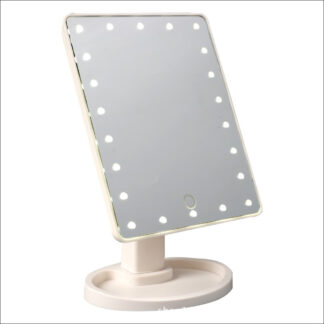 Make-Up spejl med LED lys - Justerbar vinkel - Hvid