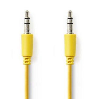 Minijack 3.5mm kabel . Han/Han - Gul - 1 m