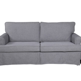 VENTURE DESIGN Anton 2 pers. sofa - grå polyester og sort stål