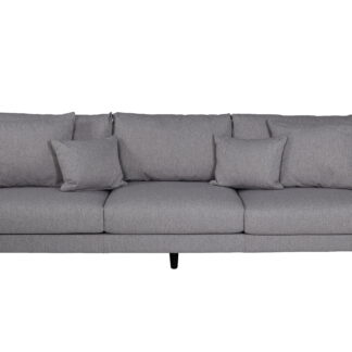 VENTURE DESIGN Sofia 3 pers. sofa - grå polyester og sort stål