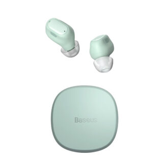 Baseus Encok TWS Bluetooth Høretelefoner med opladeretui - Grøn