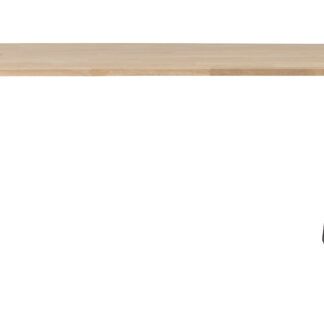 WOOOD Tablo spisebord, rektangulær - natur eg og sort stål (180x90)