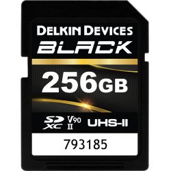 Delkin SD BLACK Rugged UHS-II (V90) R300/W250 256GB (new) - Hukommelseskort