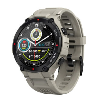 Lemonda K22 smartwatch med Fuld Touch - Bluetooth - Vandtæt - Puls/Blodtryk - Sportsmodes - DANSK SPROG - Grå