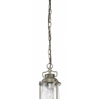 Ashland Bay Udendørs loftlampe i messing og glas Ø15,4 cm 1 x E27 - Brændt bronze/Klar dråbeeffekt