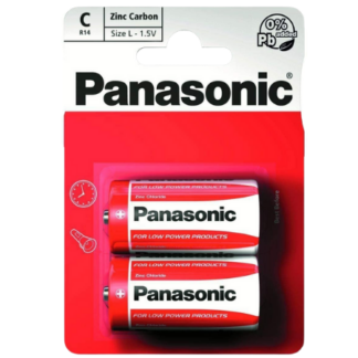 Panasonic Zinc Carbon C Batterier - 2 stk