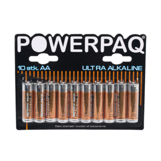 Powerpaq Ultra Alkaline AA batteri - 10 stk.