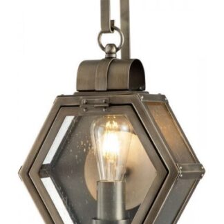 Heath Væglampe i aluminium og glas H41,8 cm 1 x E27 - Brændt bronze/Klar med dråbeeffekt