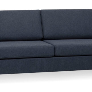Pan 2,5 pers. sofa - blå polyester stof og natur træ