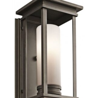South Hope Udendørs væglampe i aluminium og glas H45,1 cm 1 x E27 - Antik bronze/Hvidtet