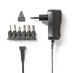 Universal AC Power Adapter | Euro / Type C (CEE 7/16) | 7.2 W | 3 VDC / 4.5 VDC / 5 VDC / 6 VDC / 7.5 VDC / 9 VDC / 12 VDC | Udgangstype: 2.5 mm Jack Stik / 3.5 mm Jack Stik / 3.5 x 1.35 mm / 5.0 x 2.1 mm / 5.5 x 1.5 mm / 5.5 x 2.5 mm | 1.80 m | Indg