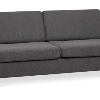 Wendy 2,5 pers. sofa - antracitgrå polyester stof og natur træ