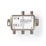 CATV forstærker | Forstærkning: 9 dB | 85-1218 MHz | Antal output: 4 | Retur sti | Sølv