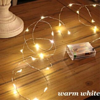 LED lyskæde/juletræskæde - 100 LED lys - Vandtæt - Indendørs & udendørs brug - Varm Hvid - 10 meter