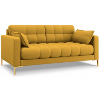 Mamaia 2-personers sofa i polyester B152 x D92 cm - Guld/Gul