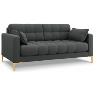 Mamaia 2-personers sofa i polyester B152 x D92 cm - Guld/Mørkegrå