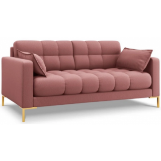 Mamaia 2-personers sofa i polyester B152 x D92 cm - Guld/Pink