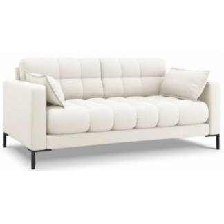 Mamaia 2-personers sofa i polyester B152 x D92 cm - Sort/Lys beige