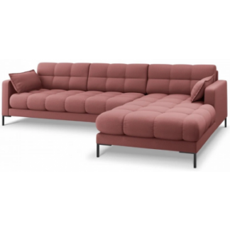 Mamaia højrevendt chaiselong sofa i polyester B293 x D185 cm - Sort/Pink