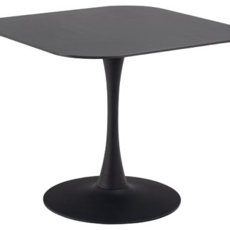 ACT NORDIC Malta spisebord, kvadratisk - matsort Grantham keramik og matsort stål (90x90)