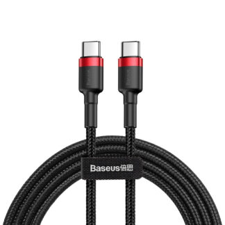 BASEUS - Cafule - USB-C til USB-C PD HURTIG 60W oplader kabel 20V/3A - sort/rød - 2 m
