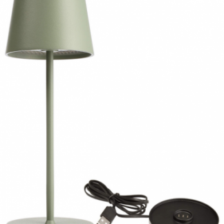 Canis Mini inden-/udendørs trådløs bordlampe H20,8 cm 2,3W LED - Mat grågrøn