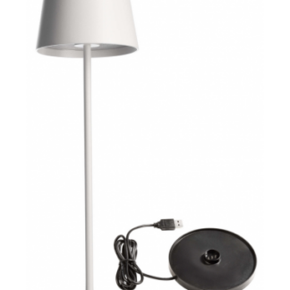 Canis inden-/udendørs trådløs bordlampe H37 cm 3,5W LED - Mat hvid