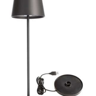 Canis inden-/udendørs trådløs bordlampe H37 cm 3,5W LED - Mat mørkegrå