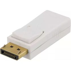 Deltaco Displayport To Hdmi Adapter, White, 4k Uhd At 30hz - Adapter