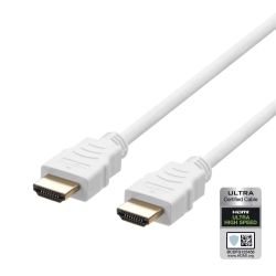 Deltaco Ultra High Speed Hdmi Cable 48gbps, 3m, White - Ledning