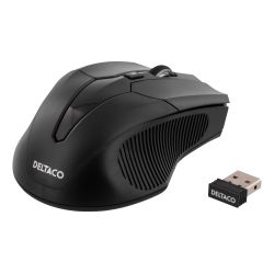 Deltaco Wireless Optical Mouse 5button Adjust Dpi Nano Receiver Usb - Computermus