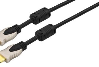 HDMI Kabel 5M High-End: Krystalklar, Ethernet, 3D-Ready - Sort