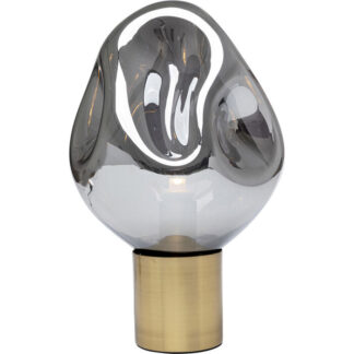 KARE DESIGN Dough bordlampe, rund - sølv glas og messing stål (H:38)