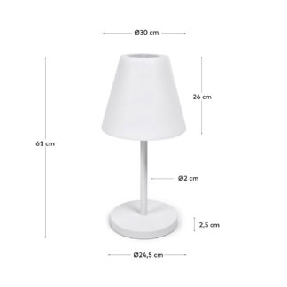 LAFORMA Amaray bordlampe - hvid polyethylen og hvid stål