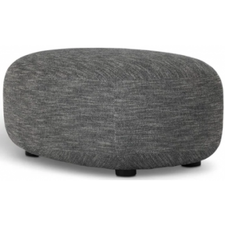 Luusar puf til sofa eller lænestol i polyester og træ 91,5 x 66 cm - Antracit