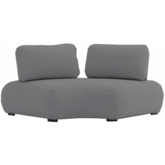 Olala loungemodul i aluminium og Couturetex 194 x 106 cm - Antracit