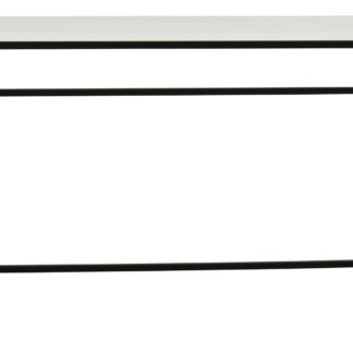 TENZO Lipp skrivebord, rektangulær - bomuldshvid spånplade og metal (75x60)