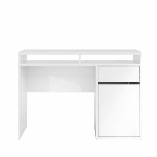 TVILUM Function Plus skrivebord, m. 1 låge, 2 rum og 1 skuffe - hvid folie og plast (110,2x48,2)
