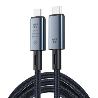USB-C til USB-C opladerkabel 240W / 40Gbps 8K / 60Hz - PS5 / MacBook / Smartphone - 1 meter